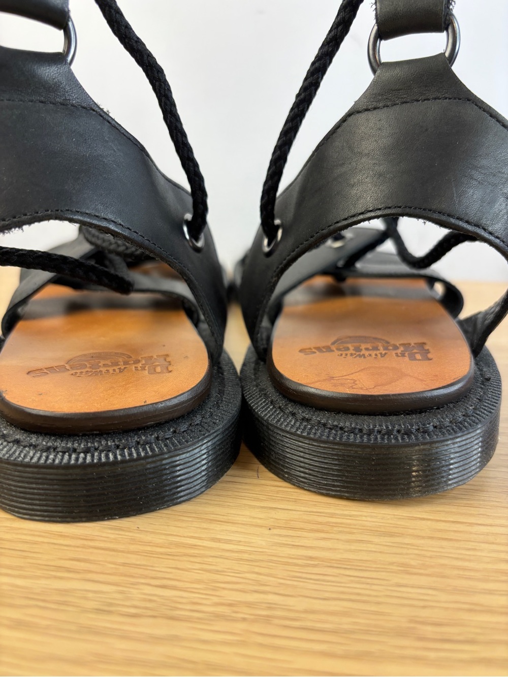 Dr. Martens Jasmine Ghillie Black Leather Sandals Woman’s 10 - Picture 6 of 9
